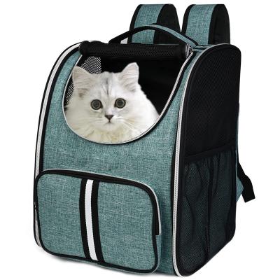 China Water Resistant Thicker Bottom Support Pet Carrier Backpack Dog Carrier For Small Dogs Cats for sale