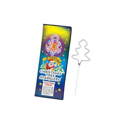 China Christmas Tree Shaped Hand Held Sparklers , 7 Inch Happy Birthday Sparklers for sale