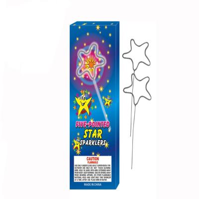 China Five - Pointed Star Shaped Sparklers Hand Held Type For Birthday Party for sale