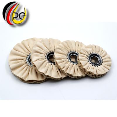 China Used in metal surface treatment and good diameter custom goods logo 80-140mm cutting force polishing wheel cotton wheel polishing tools for sale