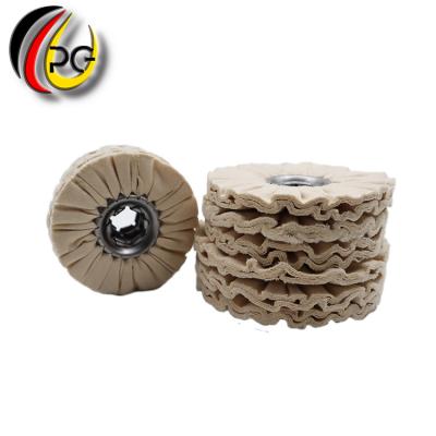 China Used in metal surface treatment and Custom Logo Cotton Wheel Hexagonal /Clip Polishing Wheel Cotton Polishing Wheel for sale