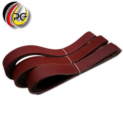 China Durable China Made Hot Sale Good-Resistant Polyester Coated Grinding Sanding Belt / Cotton Belt For Outdoor Polishing for sale