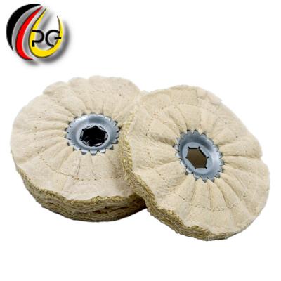 China Used in metal surface treatment and sisal polishing custom cotton cloth + cut stainless steel grinding wheel sisal cotton wheel polishing tools for sale