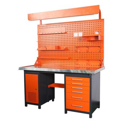 China Multi-fonction and Good qualtity ZYQM stainless steel mechanical workshop work table Toolbox work bench workbench with drawers for injector pump repairing for sale