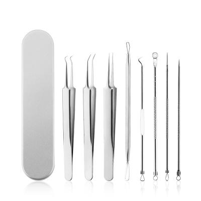 China Blackhead Acne-Aid Tool Kits 8/4/4PCS Stainless Steel Remove Dots Cleaner Pore Cleaner Deep Tool Face Skin Care Cleansing Tool for sale