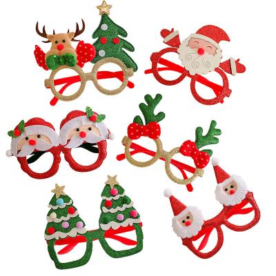 China Merry Christmas Fashional Christmas Party Glasses Decorative Christmas Plastic Glasses for sale