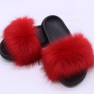 China Fashion trend fur slippers and indoor fur slippers women's fur platform sandal for sale