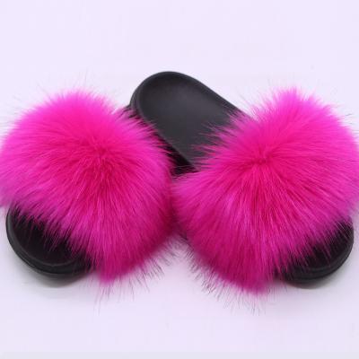 China Fashion Trend Fur Home Slippers and Women's Fur Slides Sandals Fluffy Fur Slippers for sale