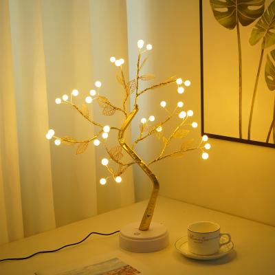 China Tree Battery and USB Powered Mini Tree Table Light Unique Decor Lights for Home Decor Lights for sale