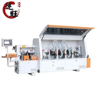 China Building Material Shops Woodworking Automatic Edge Bander Glue Gluing Fine Trimming Double Polishing Heater zu verkaufen