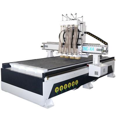 China Furniture Factory Wood Based Woodworking For Cabinet Wood Door Processing Dual Efficiency CNC Router Woodworking Machine for sale