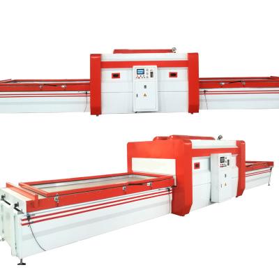 China Woodworking Factory Woodworking Cabinet Door Membrane Press Worktable MDF Automatic Double Laminating Machine for sale