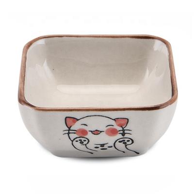 China Viable Wholesale Ceramic Stone Bowls White Square Porcelain Serving Bowls Nordic for sale