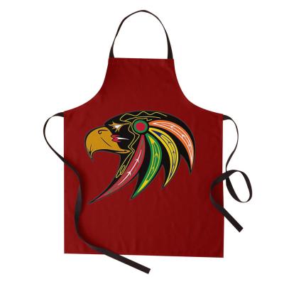 China Custom Washable Custom Clear Cafe Kitchen Fun Korean Fancy Art Waitress Apron With Custom Logo Waterproof Apron Manufactures for sale