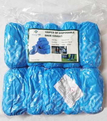 China Wholesale Non Woven Disposable Shoe Cover USA Inventory Anti Skid Treatment Anti Slip Shoe Cover for sale