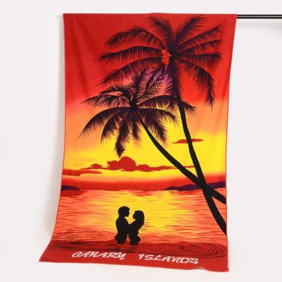 China Wholesale Child Safe Microfiber Sand Free Beach Towel With Logo Custom Print Luxury Quick Dry Suede Cooling Beach Towel for sale