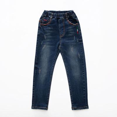 China 2022 New Elastic Waistband Children Kids Jeans Elastic Custom Kids Essential Kids Jeans Pants Boys for sale