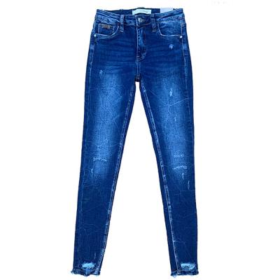 China China Professional Manufacture Cotton High Waist Cheap Woman's Stylish Jeans for sale