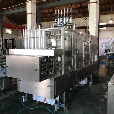 China Automatic Beverage Water Plastic Cup Filling Sealing Machine / Filling Packing Machine Liquid With Cups Making for sale