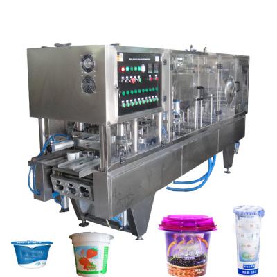 China Automatic Yogurt Cup Filling Machine / Yogurt Packaging Machine Sealing Plant for sale