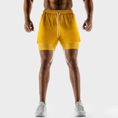 China Antibacterial Gym Shorts For Mens Running Workout Shorts Moisture Wicking With Pockets And Side Edge for sale