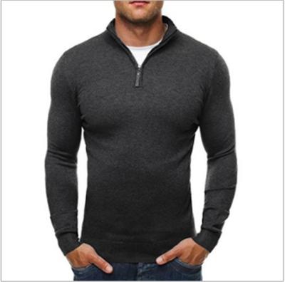 China Tuck Stitch Cashmere 1/4-Zip Breathable Mens Sweater Wool Design for sale