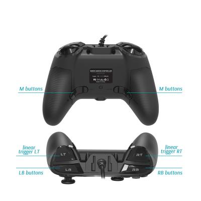 China Touch Buttons Game Wired Controller, PC Gamepad Joystick, Dual Vibration, Programmable TV Remapping Box for sale