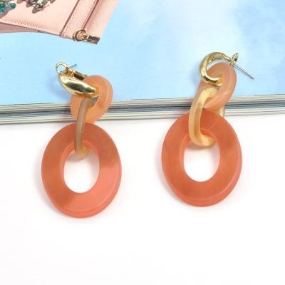 China 2020 New Romantic Wholesale Hypoallergenic Clip On Jewelry Acrylic Resin Drop Earrings for sale