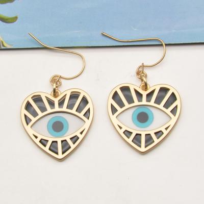 China FASHIONABLE Newest Design Small Size Fish Hook Heart Shape Eye Earrings for sale