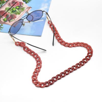 China 2020 2021 Fashionable Elegant Fashionable Face Support Chain Masking Strap For Women Multi Color Acrylic Glass Chain for sale