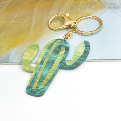 China Tree Style Acrylic Resin Key Chain Fashion Key Chain For Women Colorful Acrylic Key Chain Custom for sale