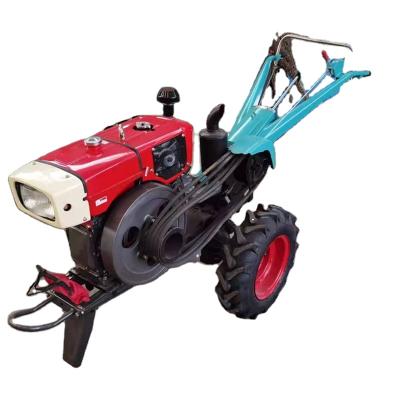 China Durable Diesel Engine Agricultural Single Cylinder Farm Farm Tractor With Two Speed ​​Rotary Tiller For Paddy Field for sale