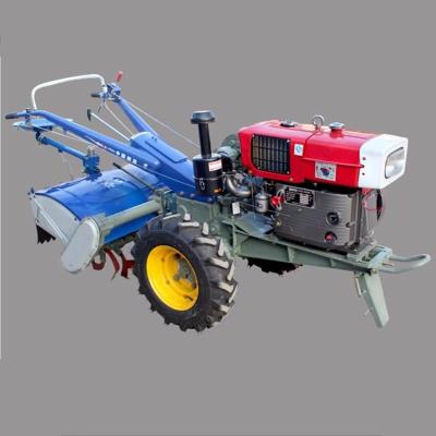 China Factory Chassis Two Wheel Walking Tractor 18/20/22 Hp Electric Big Start Power Tiller With Cultivator for sale