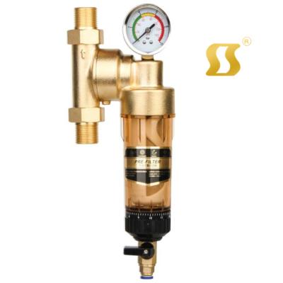 China Sunsy Household Taizhou Household Universal 40 Micrometer Common Brass Water Pre-Filter With Stainless Steel Mesh Meter Water Filter System for sale