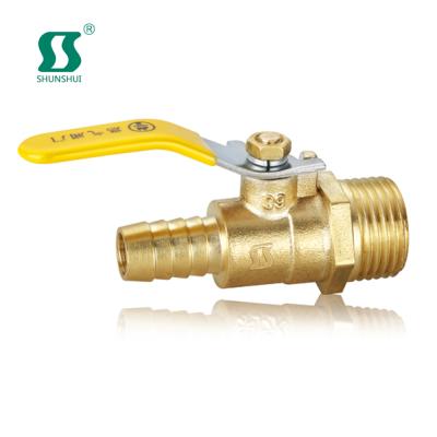 China shunshui factory style SS9060 59-1 PN16 PN10 BSP NPT female thread end gas valve pipe straight brass connection sunsy yuhuan general for sale