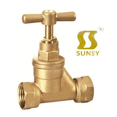 China Yuhuan factory sunsy traditional BSP NPT lock 59-1 lockable brass water tap bibcock stop valve faucet for vegetable garden thread end for sale