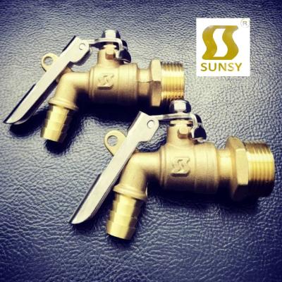 China China Yuhuan shunshui factory BSP NNP SS11050 lockable faucet water tap bibcock brass bibcock 59-1 lockable sunsy traditional for vegetable garden for sale