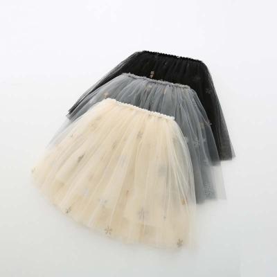 China 2022 New Sequin Mesh Girls Skirt Children's Breathable Snow Princess Tutu Skirt for sale