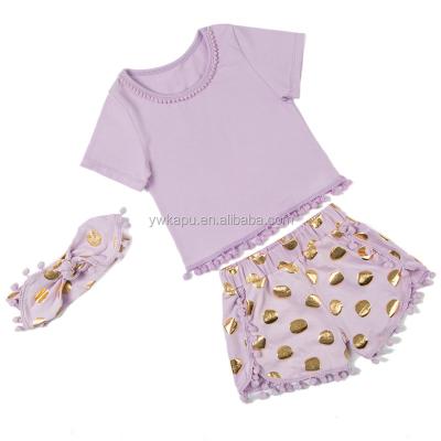 China Baby Clothing Sets Wholesale Baby Clothing Sets Kids Clothing Baby Pompom Romper Baby Clothing for sale