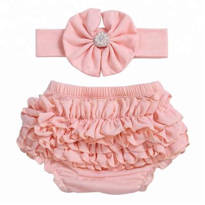 China 2018 Breathable Cotton Breathable Bloomers For Kids Ruffle Panties Wholesale Baby Bloomers for sale