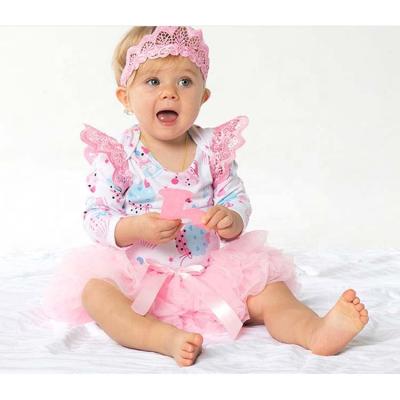 China Short Sleeve 2021 Summer Cute Pink Cotton Infants Clothes Sets Newborn Toddler Girl Princess Dresses for sale