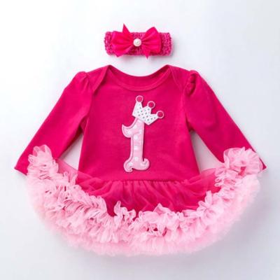 China Short Sleeve Baby Summer Cotton Clothes Cute Custom 2021 Birthday Romper Sets for sale