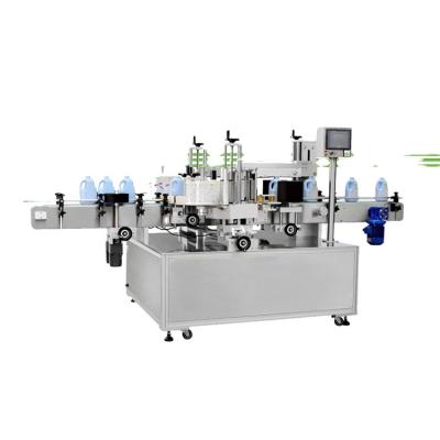 China Double Side Flat Beverage Label Applicator Square Bottle Flat Labeling Machine For Plastic Bottle for sale