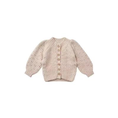 China 2022 Factory Wholesale Children's Jacket Anti-Shrink Over Size O-Neck Girls Cardigan Sweater Toddler Casual Baby Girls for sale