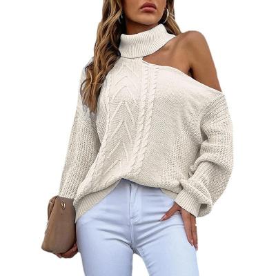 China Wholesale women's anti-pilling sheath long winter dew loose shoulders shape knitted pullover plus size sweater for sale