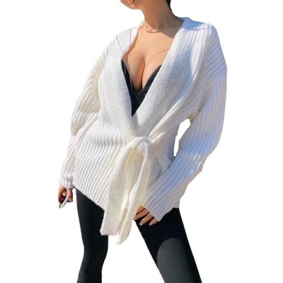 China Anti-pilling 2022 Cardigans Dress Solid Color Women's Open Front Sweaters Dress Long Casual Loose V-Neckline For Women for sale