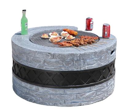 China Iron-made barbecue Iron-made and winter heating built-in firewood stove for sale