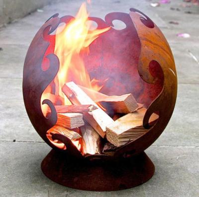 China Iron Garden Fire Globe Fire Steel Wood Burning Pit for sale