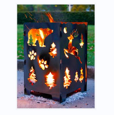 China Outdoor Pit Garden Iron Camp Fire Pit Barbecue Stove It Is Easy To Install And Use With Heating / Barbecue Model for sale