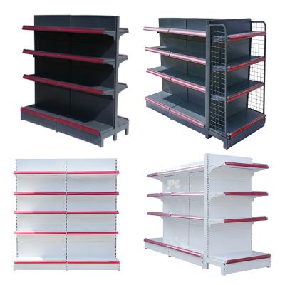 China Supermarket Grocery Snack Rack Combination Stocked Single and Double-Sided Thickened Freestanding Shelf for sale